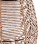 GloboStar® HESPELER 02305 Boho Αυτόνομο Ηλιακό Κρεμαστό/Επιτραπέζιο Φωτιστικό Φαναράκι LED SMD 5W 500lm - Φ25 x Υ45cm - με Ενσωματωμένη Μπαταρία 600mAh - Φωτοβολταϊκό Πάνελ και Αισθητήρα Ημέρας-Νύχτας με Ασύρματο Χειριστήριο IR Μπεζ Μπαμπού Αδιάβροχο IP65
