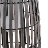 GloboStar® NETLEY 02306 Boho Αυτόνομο Ηλιακό Κρεμαστό/Επιτραπέζιο Φωτιστικό Φαναράκι LED SMD 5W 500lm - Φ30 x Υ50cm - με Ενσωματωμένη Μπαταρία 600mAh - Φωτοβολταϊκό Πάνελ και Αισθητήρα Ημέρας-Νύχτας με Ασύρματο Χειριστήριο IR Γκρι Μπαμπού Αδιάβροχο IP65 Θ