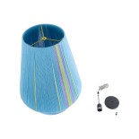 GloboStar® SALERNO 02336 Boho Κρεμαστό Φωτιστικό Καμπάνα Μονόφωτο 1 x E27 IP20 Πολύχρωμο Βαμβακερό Νήμα - Μ50 x Π50 x Υ60cm