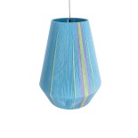 GloboStar® SALERNO 02336 Boho Κρεμαστό Φωτιστικό Καμπάνα Μονόφωτο 1 x E27 IP20 Πολύχρωμο Βαμβακερό Νήμα - Μ50 x Π50 x Υ60cm