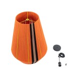 GloboStar® SALERNO 02337 Boho Κρεμαστό Φωτιστικό Καμπάνα Μονόφωτο 1 x E27 IP20 Πολύχρωμο Βαμβακερό Νήμα - Μ50 x Π50 x Υ60cm