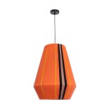 GloboStar® SALERNO 02337 Boho Κρεμαστό Φωτιστικό Καμπάνα Μονόφωτο 1 x E27 IP20 Πολύχρωμο Βαμβακερό Νήμα - Μ50 x Π50 x Υ60cm