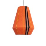 GloboStar® SALERNO 02337 Boho Κρεμαστό Φωτιστικό Καμπάνα Μονόφωτο 1 x E27 IP20 Πολύχρωμο Βαμβακερό Νήμα - Μ50 x Π50 x Υ60cm