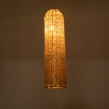 GLOBOSTAR® WAIKIKI 02349 Boho Κρεμαστό Φωτιστικό Οροφής με Ντουί 1 x E27 AC 220-240V IP20 - Μπεζ - Μ20 x Π20 x Υ80cm