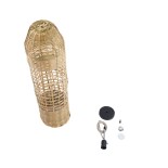 GLOBOSTAR® WAIKIKI 02350 Boho Κρεμαστό Φωτιστικό Οροφής με Ντουί 1 x E27 AC 220-240V IP20 - Μπεζ - Μ20 x Π20 x Υ80cm