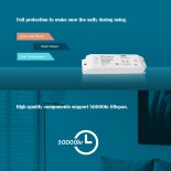 GloboStar® 73130 TE-75-24 SKYDANCE AC Triac Dimmer Push Dimming 1 Κανάλι AC 200-240V 1 x 3.125A 75W - Max 3.125A 75W - IP20 Μ18 x Π5.7 x Υ3cm - 5 Χρόνια Εγγύηση