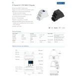 GloboStar® 73139 DL SKYDANCE DC DMX512 Signal Amplifier Din Rail Ράγας 2 Καναλιών DC 12-48V - IP20  Μ11.5 x Π5 x Υ6.5cm - 5 Χρόνια Εγγύηση