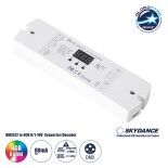 GloboStar® 73140 DL-L SKYDANCE AC DMX512 to 0/1-10V Converter / Decoder 4 Καναλιών - 2 Inputs DC 12-24V ή AC 100-240V - IP20  Μ17 x Π5 x Υ2.5cm - 5 Χρόνια Εγγύηση