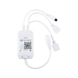 GloboStar® 73431 Ασύρματος Bluetooth LED RGB & Music Controller Sound Activated με Χειριστήριο IR & 2 Εξόδους RGB DC 5-12V Max 100W