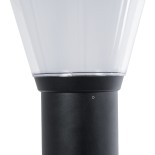 GloboStar® SOLARDIS 90523 LED Solar Bollard Light Κολωνάκι Κήπου Εξωτερικού Χώρου 10W 180lm 120° με Ενσωματωμένο Φωτοβολταϊκό Panel 6V 5W & Επαναφορτιζόμενη Μπαταρία Li-ion 3.2V 6000mAh με Αισθητήρα Ημέρας-Νύχτας - Αδιάβροχο IP65 Φ24 x Υ88cm Ψυχρό Λευκό 6