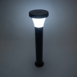 GloboStar® SOLARDIS 90523 LED Solar Bollard Light Κολωνάκι Κήπου Εξωτερικού Χώρου 10W 180lm 120° με Ενσωματωμένο Φωτοβολταϊκό Panel 6V 5W & Επαναφορτιζόμενη Μπαταρία Li-ion 3.2V 6000mAh με Αισθητήρα Ημέρας-Νύχτας - Αδιάβροχο IP65 Φ24 x Υ88cm Ψυχρό Λευκό 6