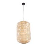 GLOBOSTAR® MAURITIUS 00901 Boho Κρεμαστό Φωτιστικό Οροφής με Ντουί 1 x E27 AC 220-240V IP20 - Μπεζ - Μ40 x Π40 x Υ60cm