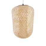 GLOBOSTAR® MAURITIUS 00901 Boho Κρεμαστό Φωτιστικό Οροφής με Ντουί 1 x E27 AC 220-240V IP20 - Μπεζ - Μ40 x Π40 x Υ60cm