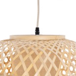 GLOBOSTAR® MAURITIUS 00901 Boho Κρεμαστό Φωτιστικό Οροφής με Ντουί 1 x E27 AC 220-240V IP20 - Μπεζ - Μ40 x Π40 x Υ60cm