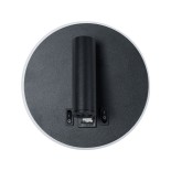 GLOBOSTAR® LADY-R 60938 Μοντέρνο Φωτιστικό Τοίχου - Απλίκα Ξενοδοχείου Reading Light με Φορτιστή USB 3A LED 6W 600lm 36°/360° AC 220-240V IP20 Φυσικό Λευκό 4500K - Bridgelux COB Chip & TÜV SÜD Driver - Μαύρο Ματ - Μ15 x Π15 x Υ7cm - 3 Χρόνια Εγγύηση