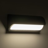 GLOBOSTAR® HORIZON 60693 Φωτιστικό Τοίχου - Απλίκα Εσωτερικού/Εξωτερικού Χώρου LED 15W 1575lm 120° AC175-265V Αδιάβροχο IP65 - Πλαστικό Σώμα - Φυσικό λευκό 4500K - Μ23.5 x Π11 x Υ10cm - Μαύρο - Bridgelux Chip - 3 Χρόνια Εγγύηση