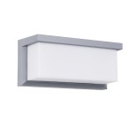 GLOBOSTAR® CITYSCAPE 60698 Φωτιστικό Τοίχου - Απλίκα Εσωτερικού/Εξωτερικού Χώρου LED 18W 1890lm 120° AC175-265V Αδιάβροχο IP65 - Πλαστικό Σώμα - Φυσικό λευκό 4500K - Μ23.5 x Π11 x Υ10cm - Γκρι - Bridgelux Chip - 3 Χρόνια Εγγύηση