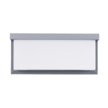GLOBOSTAR® CITYSCAPE 60698 Φωτιστικό Τοίχου - Απλίκα Εσωτερικού/Εξωτερικού Χώρου LED 18W 1890lm 120° AC175-265V Αδιάβροχο IP65 - Πλαστικό Σώμα - Φυσικό λευκό 4500K - Μ23.5 x Π11 x Υ10cm - Γκρι - Bridgelux Chip - 3 Χρόνια Εγγύηση