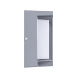 GLOBOSTAR® APEX 60771 Φωτιστικό Τοίχου - Απλίκα Εσωτερικού/Εξωτερικού Χώρου LED 10W 1050lm 120° AC175-265V Αδιάβροχο IP65 - Πλαστικό Σώμα - Φυσικό λευκό 4500K - Μ17 x Π17 x Υ9cm - Γκρι - Bridgelux Chip - 3 Χρόνια Εγγύηση