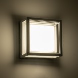 GLOBOSTAR® MAJESTIC 60775 Φωτιστικό Τοίχου - Απλίκα Εσωτερικού/Εξωτερικού Χώρου LED 10W 1050lm 120° AC175-265V Αδιάβροχο IP65 - Πλαστικό Σώμα - Φυσικό λευκό 4500K - Μ17 x Π17 x Υ9cm - Λευκό - Bridgelux Chip - 3 Χρόνια Εγγύηση