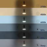 GLOBOSTAR® ZANE 60933 Μοντέρνο Κρεμαστό Φωτιστικό Οροφής LED 18W 2016lm 120° AC 220-240V IP20 Ρυθμιζόμενο Λευκό CCT με Χειριστήριο από 2700K έως 6000K Dimmable - Lumileds SMD Chip - Μαύρο Ματ & Χρυσό - Μ15 x Π15 x Υ20cm - 3 Χρόνια Εγγύηση