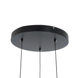 GLOBOSTAR® ZANE 60934 Μοντέρνο Κρεμαστό Φωτιστικό Οροφής LED 54W 6048lm 120° AC 220-240V IP20 Ρυθμιζόμενο Λευκό CCT με Χειριστήριο από 2700K έως 6000K Dimmable - Lumileds SMD Chip - Μαύρο Ματ & Χρυσό - Μ40 x Π40 x Υ20cm - 3 Χρόνια Εγγύηση