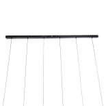 GLOBOSTAR® ZANE 60937 Μοντέρνο Κρεμαστό Φωτιστικό Οροφής LED 100W 11200lm 120° AC 220-240V IP20 Ρυθμιζόμενο Λευκό CCT με Χειριστήριο από 2700K έως 6000K Dimmable - Lumileds SMD Chip - Μαύρο Ματ & Χρυσό - Μ160 x Π15 x Υ20cm - 3 Χρόνια Εγγύηση