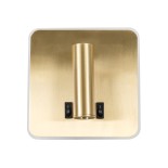 GloboStar® LADY-S 60944 Μοντέρνο Φωτιστικό Τοίχου - Απλίκα Ξενοδοχείου Bed Side LED 6W 600lm 36° & 360° AC 220-240V - Reading Light & Κρυφός Φωτισμός - Φορτιστής USB 3A - Μ15 x Π15 x Υ7cm - Φυσικό Λευκό 4500K - Χρυσό Πλατίνα - 3 Χρόνια Εγγύηση