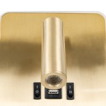 GloboStar® LADY-S 60944 Μοντέρνο Φωτιστικό Τοίχου - Απλίκα Ξενοδοχείου Bed Side LED 6W 600lm 36° & 360° AC 220-240V - Reading Light & Κρυφός Φωτισμός - Φορτιστής USB 3A - Μ15 x Π15 x Υ7cm - Φυσικό Λευκό 4500K - Χρυσό Πλατίνα - 3 Χρόνια Εγγύηση