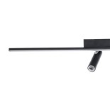 GLOBOSTAR® BARETTI 61226 Φωτιστικό Οροφής Linear Design LED CCT με Κινούμενα Σποτ LED Downlight 24W 2688lm 160° & 45° AC 220-240V IP20  - Εναλλαγή Φωτισμού μέσω Διακόπτη On/Off All In One Ψυχρό 6000k+Φυσικό 4500k+Θερμό 2700k - Μ80 x Π5.5 x Υ5 cm - Μαύρο -