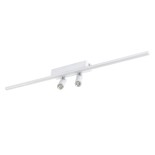 GLOBOSTAR® BARETTI 61227 Φωτιστικό Οροφής Linear Design LED CCT με Κινούμενα Σποτ LED Downlight 24W 2688lm 160° & 45° AC 220-240V IP20  - Εναλλαγή Φωτισμού μέσω Διακόπτη On/Off All In One Ψυχρό 6000k+Φυσικό 4500k+Θερμό 2700k - Μ80 x Π5.5 x Υ5 cm - Λευκό -