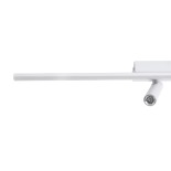 GLOBOSTAR® BARETTI 61227 Φωτιστικό Οροφής Linear Design LED CCT με Κινούμενα Σποτ LED Downlight 24W 2688lm 160° & 45° AC 220-240V IP20  - Εναλλαγή Φωτισμού μέσω Διακόπτη On/Off All In One Ψυχρό 6000k+Φυσικό 4500k+Θερμό 2700k - Μ80 x Π5.5 x Υ5 cm - Λευκό -