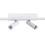 GLOBOSTAR® BARETTI 61227 Φωτιστικό Οροφής Linear Design LED CCT με Κινούμενα Σποτ LED Downlight 24W 2688lm 160° & 45° AC 220-240V IP20  - Εναλλαγή Φωτισμού μέσω Διακόπτη On/Off All In One Ψυχρό 6000k+Φυσικό 4500k+Θερμό 2700k - Μ80 x Π5.5 x Υ5 cm - Λευκό -