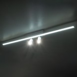 GLOBOSTAR® BARETTI 61227 Φωτιστικό Οροφής Linear Design LED CCT με Κινούμενα Σποτ LED Downlight 24W 2688lm 160° & 45° AC 220-240V IP20  - Εναλλαγή Φωτισμού μέσω Διακόπτη On/Off All In One Ψυχρό 6000k+Φυσικό 4500k+Θερμό 2700k - Μ80 x Π5.5 x Υ5 cm - Λευκό -