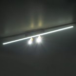 GLOBOSTAR® BARETTI 61228 Φωτιστικό Οροφής Linear Design LED CCT με Κινούμενα Σποτ LED Downlight 24W 2688lm 160° & 45° AC 220-240V IP20  - Εναλλαγή Φωτισμού μέσω Διακόπτη On/Off All In One Ψυχρό 6000k+Φυσικό 4500k+Θερμό 2700k - Μ80 x Π5.5 x Υ5 cm - Χρυσό -