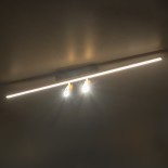 GLOBOSTAR® BARETTI 61228 Φωτιστικό Οροφής Linear Design LED CCT με Κινούμενα Σποτ LED Downlight 24W 2688lm 160° & 45° AC 220-240V IP20  - Εναλλαγή Φωτισμού μέσω Διακόπτη On/Off All In One Ψυχρό 6000k+Φυσικό 4500k+Θερμό 2700k - Μ80 x Π5.5 x Υ5 cm - Χρυσό -