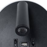 GLOBOSTAR® LADY-R 60938 Μοντέρνο Φωτιστικό Τοίχου - Απλίκα Ξενοδοχείου Reading Light με Φορτιστή USB 3A LED 6W 600lm 36°/360° AC 220-240V IP20 Φυσικό Λευκό 4500K - Bridgelux COB Chip & TÜV SÜD Driver - Μαύρο Ματ - Μ15 x Π15 x Υ7cm - 3 Χρόνια Εγγύηση