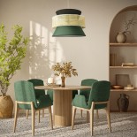 GLOBOSTAR® SAIGE 01916 Boho Κρεμαστό Φωτιστικό Οροφής με Ντουί 1 x E27 AC 220-240V IP20 - Πολύχρωμο - Μ50 x Π50 x Υ36cm