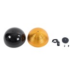 GloboStar® MEDEA 01004 Μοντέρνο Κρεμαστό Φωτιστικό Καμπάνα Μονόφωτο 1 x E27 IP20 Μαύρο & Χρυσό Μέταλλο - Μ30 x Π30 x Y16cm