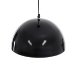 GloboStar® MEDEA 01004 Μοντέρνο Κρεμαστό Φωτιστικό Καμπάνα Μονόφωτο 1 x E27 IP20 Μαύρο & Χρυσό Μέταλλο - Μ30 x Π30 x Y16cm