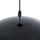 GloboStar® MEDEA 01004 Μοντέρνο Κρεμαστό Φωτιστικό Καμπάνα Μονόφωτο 1 x E27 IP20 Μαύρο & Χρυσό Μέταλλο - Μ30 x Π30 x Y16cm