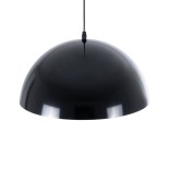 GloboStar® LUNE 01341 Μοντέρνο Κρεμαστό Φωτιστικό Καμπάνα Μονόφωτο 1 x E27 IP20 Μαύρο & Χρυσό Μέταλλο - Μ40 x Π40 x Υ20cm
