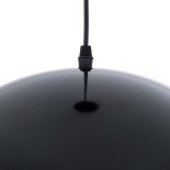GloboStar® LUNE 01341 Μοντέρνο Κρεμαστό Φωτιστικό Καμπάνα Μονόφωτο 1 x E27 IP20 Μαύρο & Χρυσό Μέταλλο - Μ40 x Π40 x Υ20cm