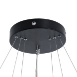 GLOBOSTAR® DIAMOND TRIO 61523-DECO Μοντέρνο Κρεμαστό Φωτιστικό Οροφής LED 100W 10000lm 360° AC 220-240V IP20 Ρυθμιζόμενο Λευκό CCT με Χειριστήριο από 2700K έως 6000K Dimmable - Lumileds SMD Chip - Μαύρο Ματ - Μ90 x Π90 x Υ90cm - 3 Χρόνια Εγγύηση