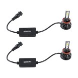 GloboStar® 82025 H9 F2 Line KIT Βασικού Φωτισμού Αυτοκινήτου & Φορτηγού 3rd Generation Can-Bus Series LED CREE CXB COB 30W/60W 3500lm/7000lm DC 12-24V Αδιάβροχο IP65 Ψυχρό Λευκό 6000K
