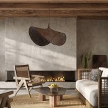 GloboStar® CUBA 01770 Boho Κρεμαστό Φωτιστικό Καμπάνα Μονόφωτο 1 x E27 IP20 Καφέ Ξύλο - Μ100 x Π100 x Y55cm