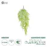 GloboStar® Artificial Garden HANGING FERN 20806 Τεχνητό Διακοσμητικό Κρεμαστό Φυτό Φτέρη Μ40 x Π20 x Υ88cm