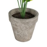 GloboStar® Artificial Garden YELLOW HOSTA PLANT 20899 Τεχνητό Διακοσμητικό Φυτό Κίτρινη Χόστα Φ45 x Υ40cm