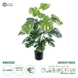 GloboStar® Artificial Garden MONSTERA PLANT 20924 - Διακοσμητικό Φυτό Μονστέρα Φ90 x Υ80cm