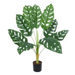 GloboStar® Artificial Garden MONSTERA PLANT 20937 - Διακοσμητικό Φυτό Μονστέρα Φ90 x Υ90cm